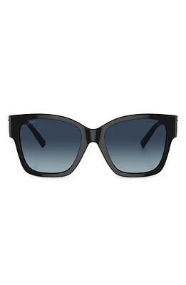 Tiffany & Co. 54mm Gradient Polarized Square Sunglasses in Black at Nordstrom