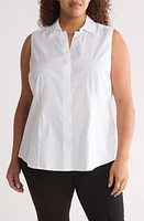 Foxcroft Taylor Sleeveless Button-Up Shirt at Nordstrom,