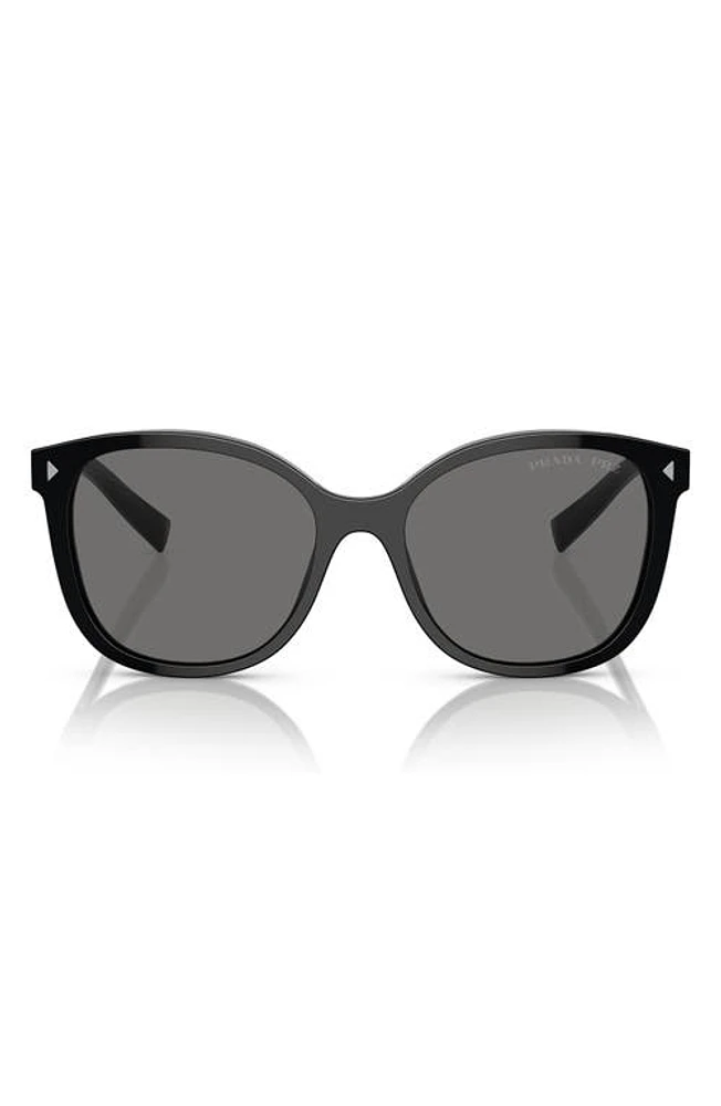 Prada 55mm Polarized Square Sunglasses in Black at Nordstrom