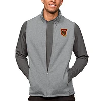 Men's Antigua Heather Gray Tuskegee Golden Tigers Course Full-Zip Vest at Nordstrom, Size Medium