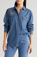 Brixton Bowery Denim Boyfriend Shirt Indigo Rinse at Nordstrom,