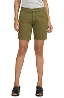 JAG Mid Rise Cotton & Linen Twill Shorts at Nordstrom,