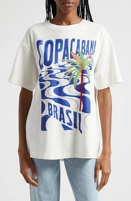 FARM Rio Copacabana Oversize Cotton Graphic T-Shirt Off-White at Nordstrom,