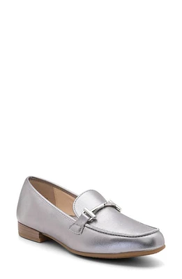 ara Kelowna Loafer Silver Metallic Leather at Nordstrom,