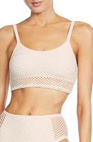 Robin Piccone Pua Crop Bikini Top Ecru at Nordstrom,