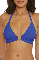 Becca Coast Halter Bikini Top Ultra Marine at