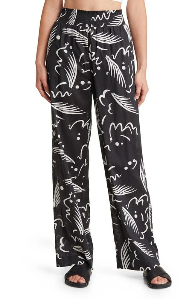 Rails Brendon Pull-On Wide Leg Pants Tahiti Night at Nordstrom,