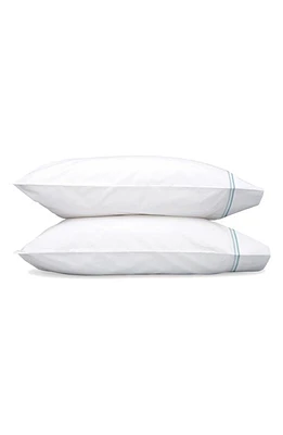 Matouk Essex 350 Thread Count Set of 2 Pillowcases in Pool at Nordstrom