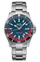 MIDO Ocean Star GMT Automatic Bracelet Watch & Fabric Strap Gift Set, 44mm in Blue at Nordstrom