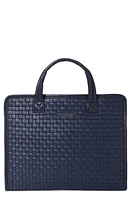 MZ Wallace Medium Woven Nylon Box Tote in Navy at Nordstrom