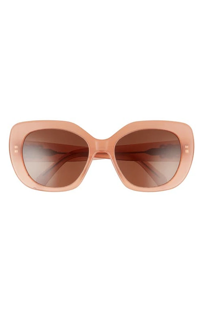 CELINE Triomphe 55mm Rectangular Sunglasses in Pink /Brown at Nordstrom