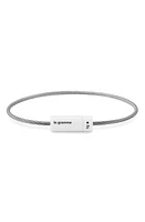 le gramme Men's 5G Brushed White Ceramic Clasp Cable Bracelet at Nordstrom, Cm