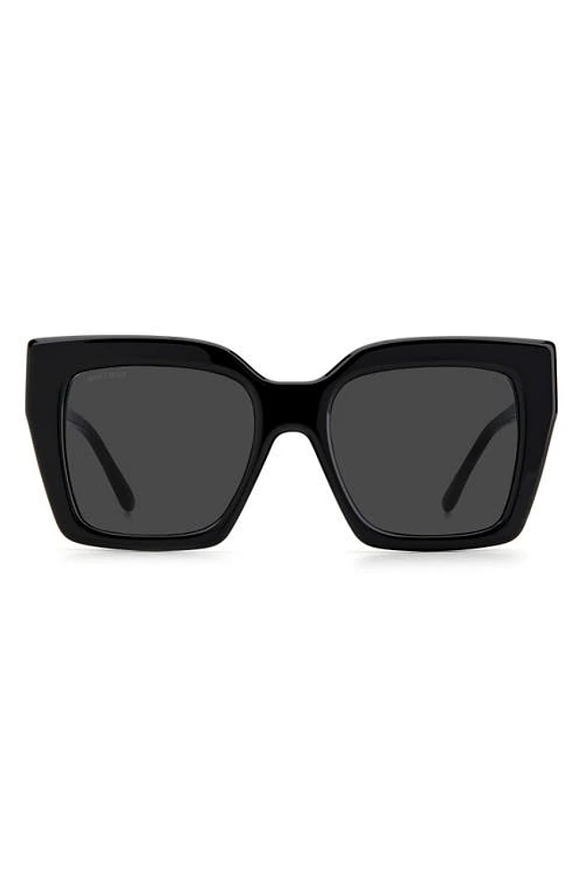 Jimmy Choo Elenigs 53mm Square Sunglasses in Black /Grey at Nordstrom