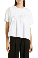 JASON WU Asymmetric Ruffle Detail Cotton Blouse in White at Nordstrom, Size Medium