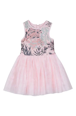 Pippa & Julie Floral Embroidery Tulle Dress in Pink at Nordstrom, Size 6