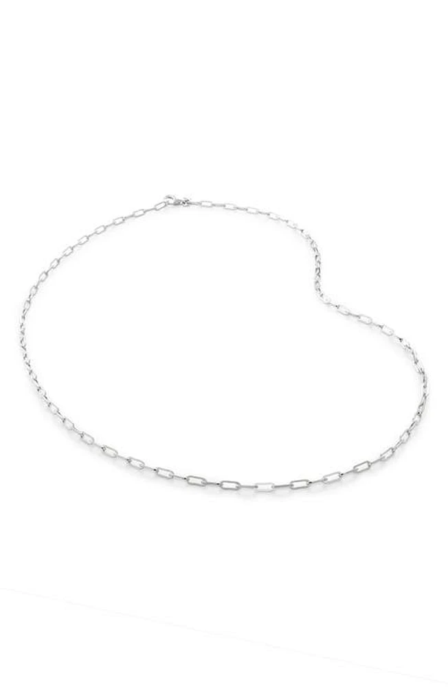 Monica Vinader Mini Paper Clip Chain Necklace in Sterling Silver at Nordstrom