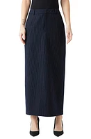 Grey Lab Pinstripe Maxi Skirt Dark Navy at Nordstrom,