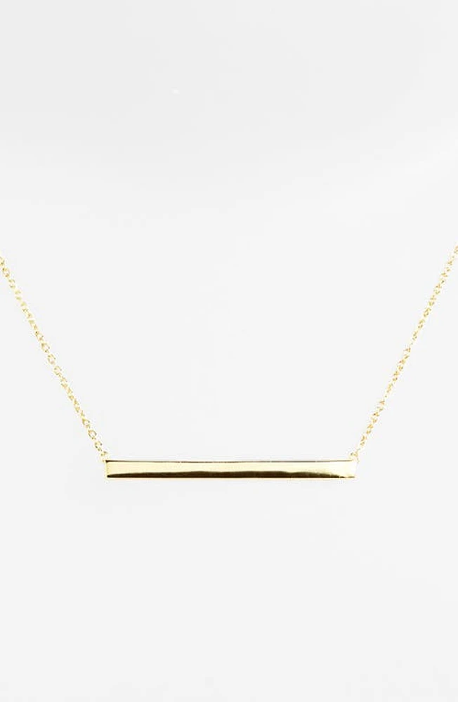 Argento Vivo Sterling Silver Argento Vivo Bar Pendant Necklace in Gold at Nordstrom