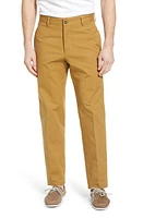 Berle Charleston Khakis Flat Front Stretch Canvas Pants British Tan at Nordstrom,