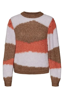 VERO MODA Marianne Colorblock Crewneck Sweater Aztec at Nordstrom,