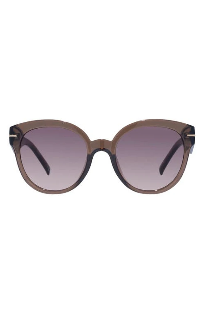 Le Specs Capacious 54mm Round Sunglasses in Chocolate at Nordstrom