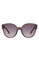 Le Specs Capacious 54mm Round Sunglasses in Chocolate at Nordstrom