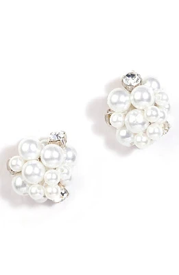 Deepa Gurnani Shefali Imitation Pearl Earrings in Ivory at Nordstrom