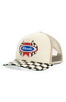 Rhude Chevron Rally Trucker Hat in Off-White at Nordstrom