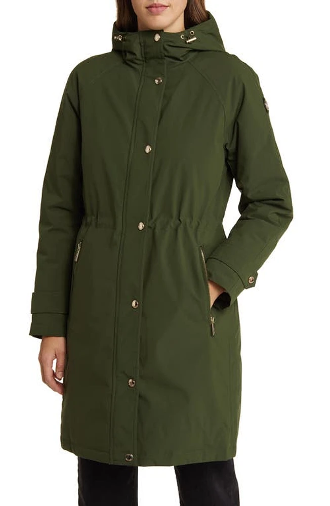 Michael Kors Water Resistant Quilted Coat Jade at Nordstrom,