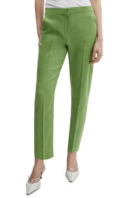 MANGO Straight Leg Linen Pants at Nordstrom,