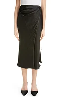 Acne Studios Iala Topstitch Satin Wrap Skirt at Nordstrom, Us