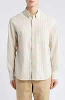 FORET Crest Dove Seersucker Button-Down Shirt Stripe at Nordstrom,