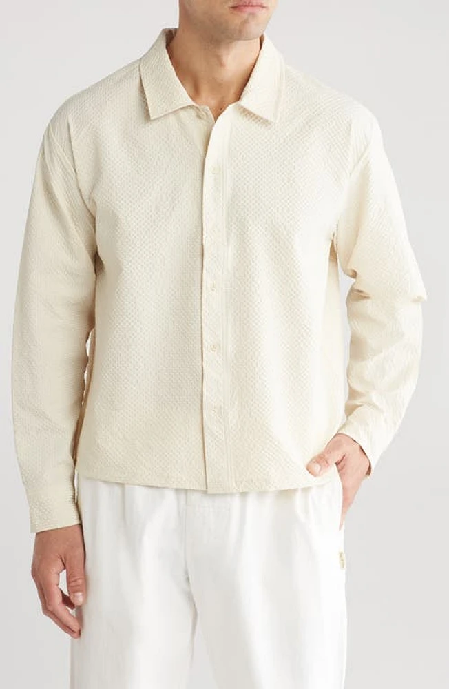 Museum of Peace & Quiet Vacation Seersucker Button-Up Shirt Bone at Nordstrom,