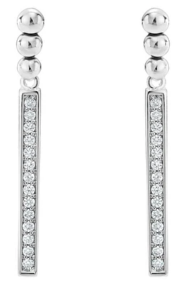 LAGOS Caviar Spark Diamond Drop Earrings in Silver/Diamond at Nordstrom