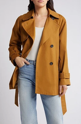 Avec Les Filles Relaxed Belted Twill Trench Coat Dark Goldenrod at Nordstrom,