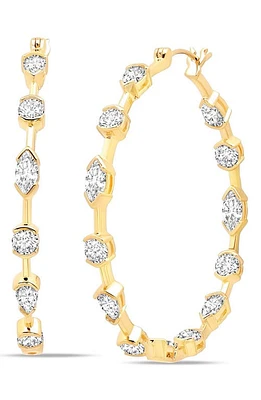 Crislu Multicut Cubic Zirconia Hoop Earrings in 18Kt Yellow Gold at Nordstrom