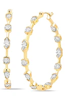 Crislu Multicut Cubic Zirconia Hoop Earrings in 18Kt Yellow Gold at Nordstrom