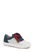 Johnston & Murphy Madison Hybrid Waterproof Golf Shoe White/Navy/Red Wp Calfskin at Nordstrom,