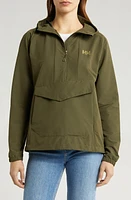 Helly Hansen Vista Hike Hooded Anorak Utility Green at Nordstrom,