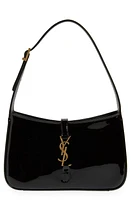 Saint Laurent Le 5 à 7 Patent Leather Hobo in Nero at Nordstrom