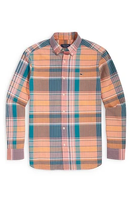 vineyard vines Madra Plaid Cotton Button-Down Shirt Cayman at Nordstrom,