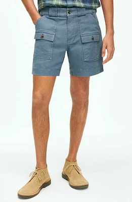 Brooks Brothers Cotton Canvas Camp Shorts China Blue at Nordstrom,