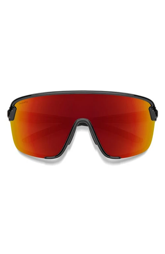 Smith Bobcat 135mm ChromaPop Shield Sunglasses in Black /Red Mirror at Nordstrom