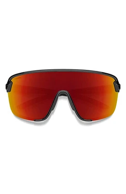 Smith Bobcat 135mm ChromaPop Shield Sunglasses in Black /Red Mirror at Nordstrom