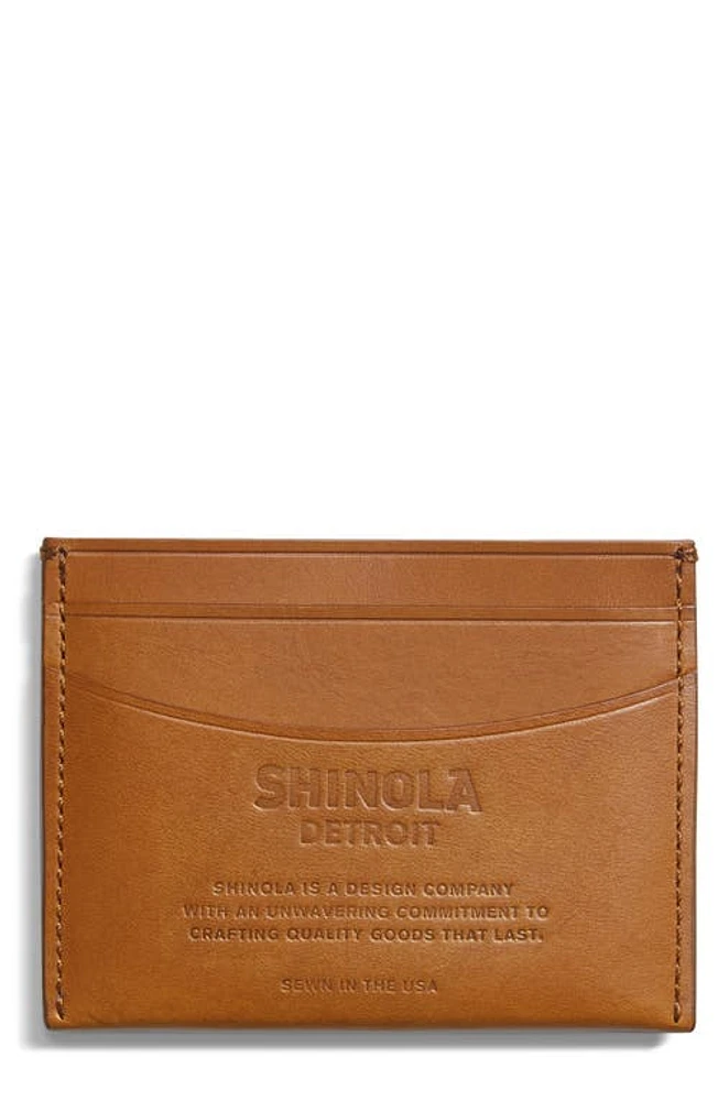 Shinola Pocket Card Case in Tan at Nordstrom