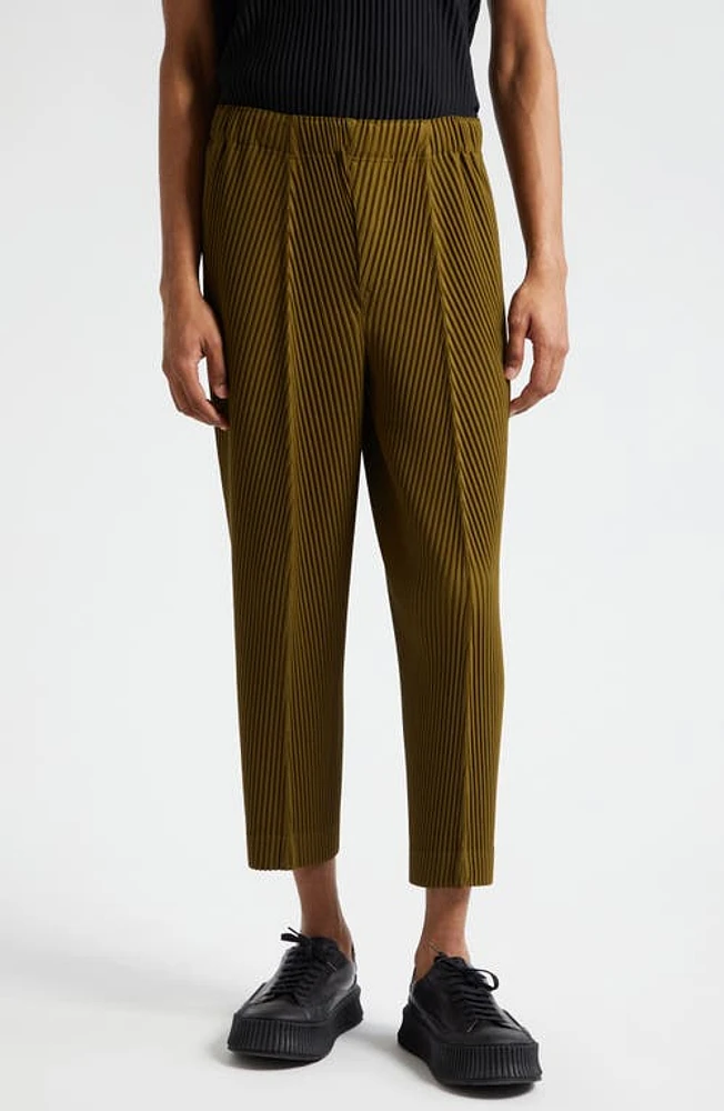 Homme Plissé Issey Miyake Pleated Pull-On Pants Olive Khaki at Nordstrom,