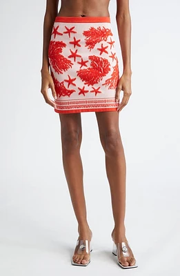 Versace Trésor de la Mer Jacquard Skirt Coral/Dusty Rose at Nordstrom, Us