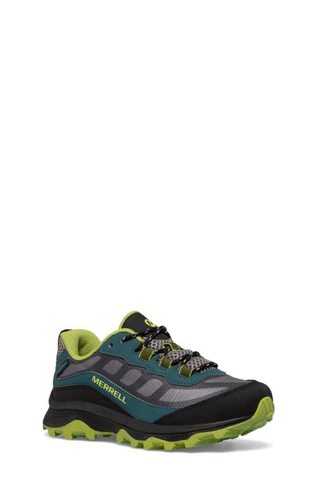 Merrell Kids' Moab Speed Low Waterproof Sneaker in Deep Green/Black at Nordstrom, Size 12 M