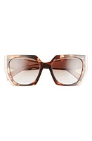 Prada 54mm Gradient Rectangle Sunglasses in Tortoise Caramel/powder/Brown at Nordstrom