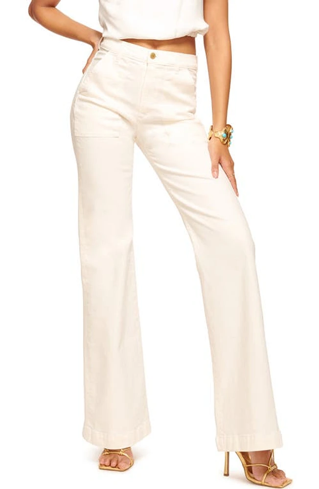 Ramy Brook Clifford Wide Leg Jeans White at Nordstrom,